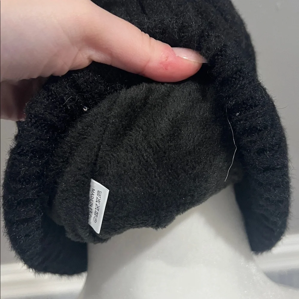 218. Black‎ Knit Beanie with Soft Lining